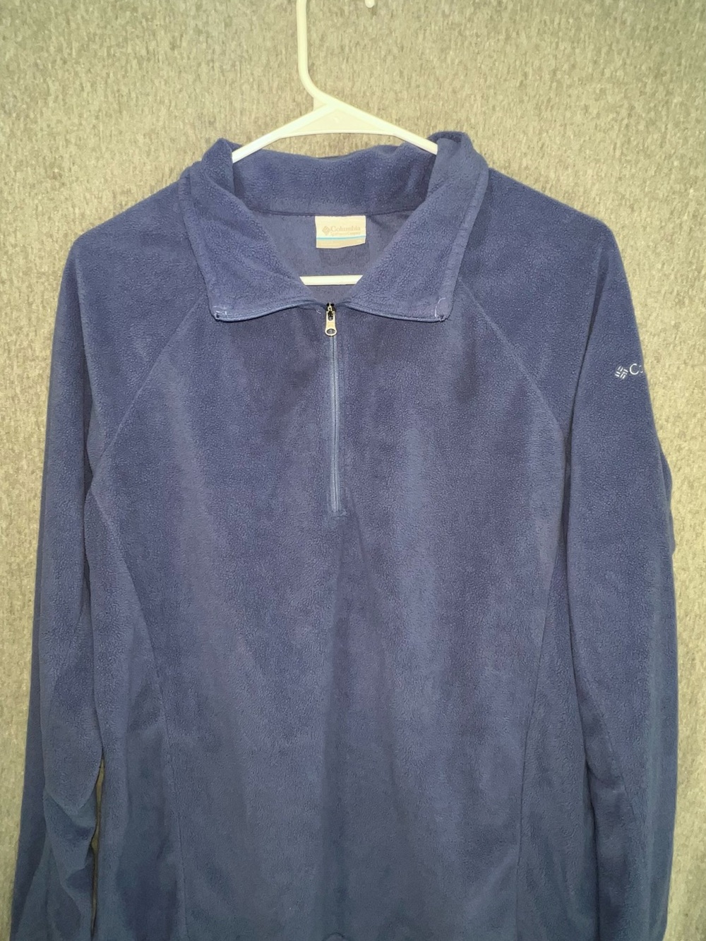 Columbia‎ Womens Deep Blue Quarter-Zip Fleece Pullover Jacket XL